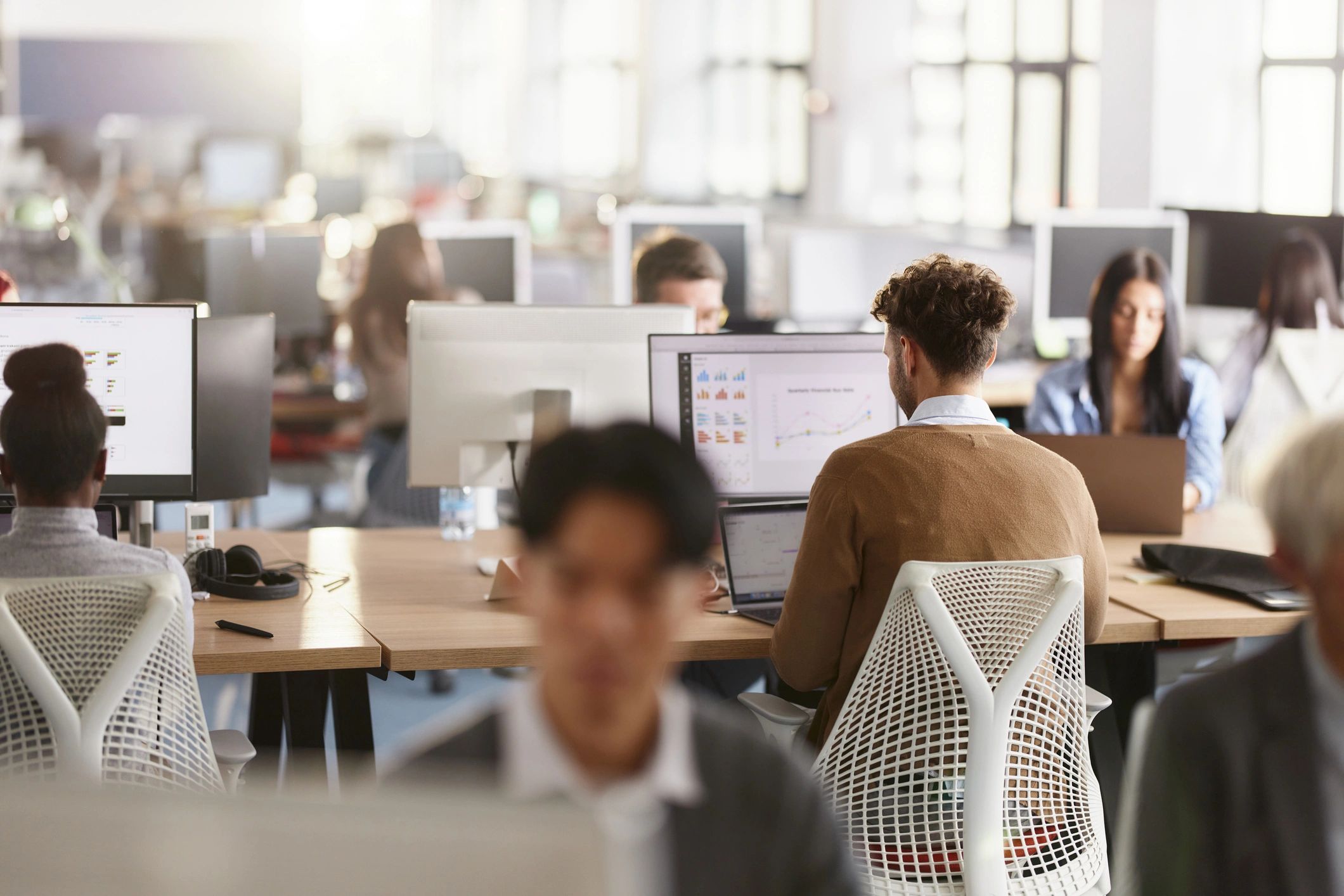 modern tech office secure AI document processing