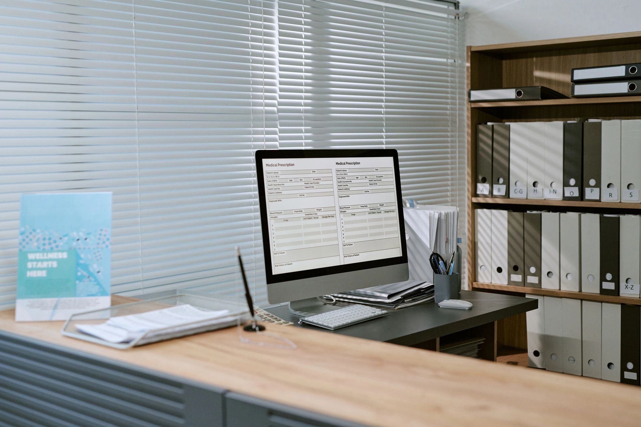 Digital records workspace illustrating structured file preparation and review